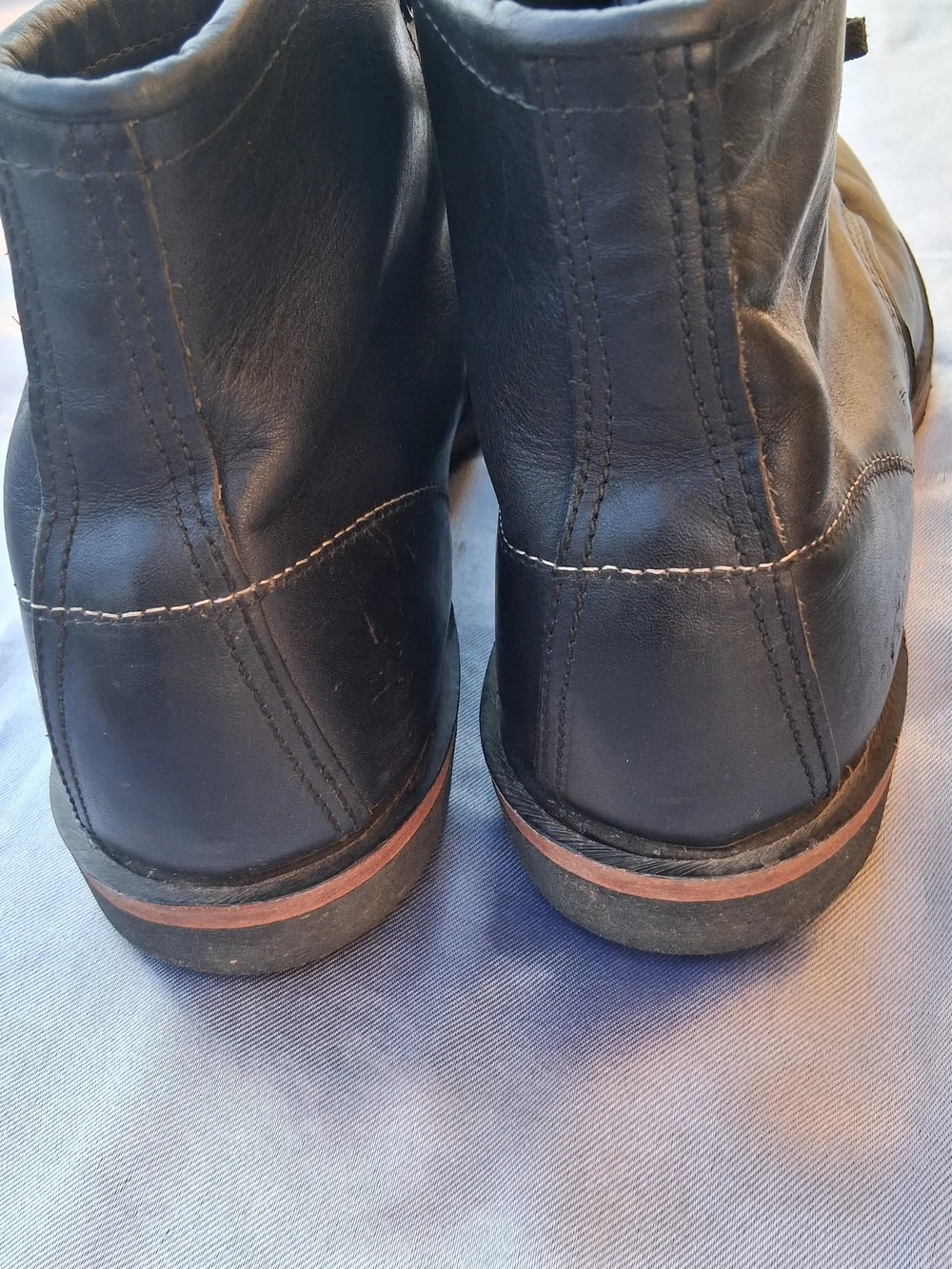 Red Wing Shoes Black Leather Chukka Boots Sz.13 Made In Usa